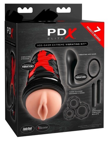 Masturbateur et kit orgasme - PDX Elite - Ass-Gasm extreme vibrating kit