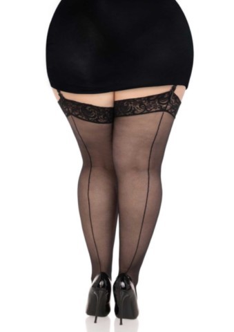 leg avenue 1101q Bas voile semi-transparent couture