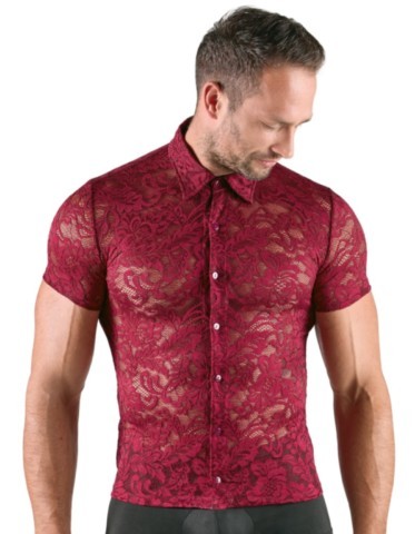 chemise homme en dentelle florale