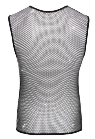 T-shirt homme sans manches en résille