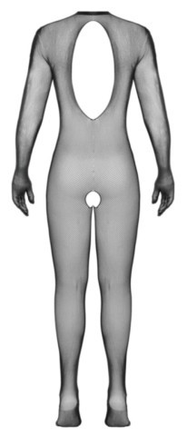 Combinaison en résille aux mains et pieds intégrés et ouverte à l'entrejambe