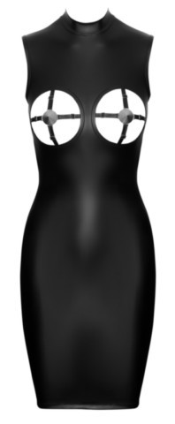 Robe wetlook ouverte sur les seins