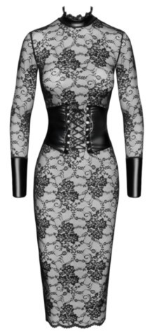Robe midi en dentelle Kink Royal de Noir
