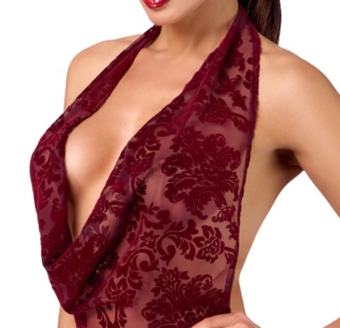 Robe transparente dos nus de Noir