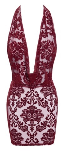 Robe transparente dos nus de Noir