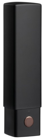 Mini vibromasseur connecté Exomoon de Lovense au design rouge à lèvres, rechargeable par USB, étanche IPX7 et contrôlable via Bluetooth avec l'application Lovense.