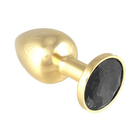 Bijou anal - Rosebud - Plug anal doré avec cristal coloré