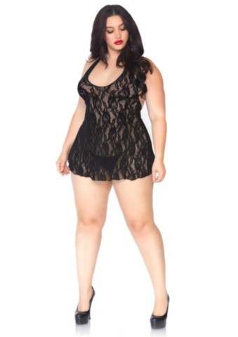 leg avenue 8718q Nuisette en dentelle florale au dos nu