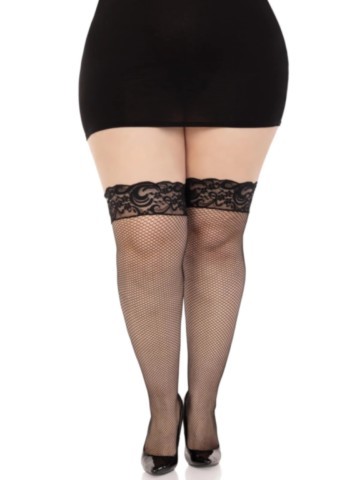 leg avenue 9122q Bas résille jarretière dentelle florale