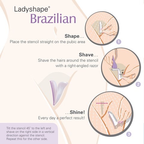 Pochoir de rasage brésilien - Ladyshape - Perfect Brazilian