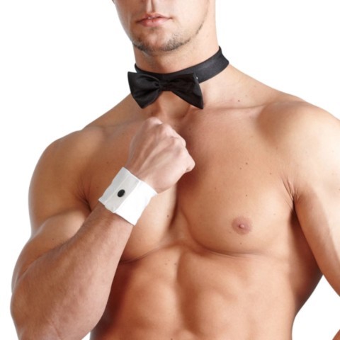 Noeud papillon et manchettes serveur sexy