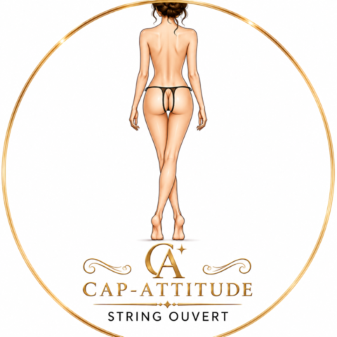 Illustration d'un string ouvert femme au design discret et élégant.